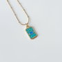 Heliophilia Silver Collar Heartme en Dorado y Turquesa